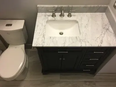 Classic Style, Sliding Door & Independent Vanity — Kitchen Remodeling project by Custom Professional Remodeling, Inc