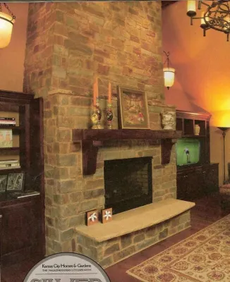 Hall Interior Fireplace — Landscape Design project by Maverick Landscaping, Porch And Patio in Prairie Village