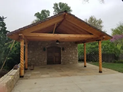 Thompson Project — Landscape Design project by Maverick Landscaping, Porch And Patio