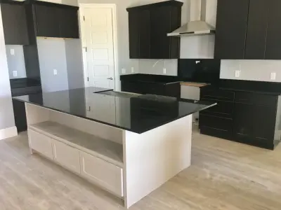 Monochrome Modern Kitchen — Kitchen Remodeling project by B&L Marble Co. Inc