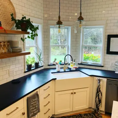 Dark Soapstone Kitchen Countertops by GNS Custom Stoneworks