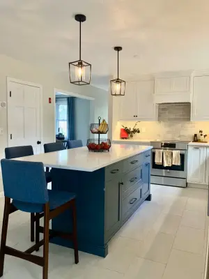 Azure Culinary Spaces — Kitchen Remodeling project by Taylor Made Cabinets, Leominster MA