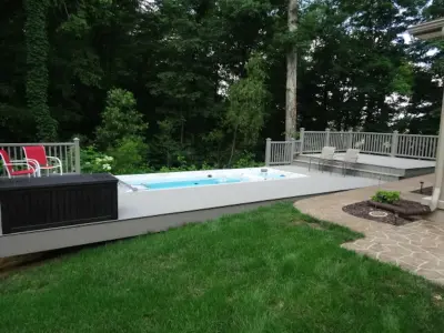 Aquatic Relaxation Zone & Surrounding Deck by MKG Construction, LLC