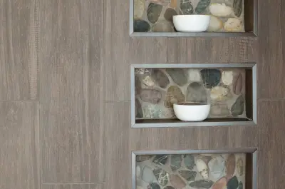 Vibrantly Styled Modern Master Bath — Kitchen Remodeling project by Inde Kitchen Remodelers