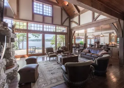 Fresh Kitchen and Spacious Living Area by Mason Elliott Designs