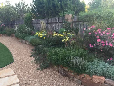 In Town Backyard Remodel, Santa Fe NM — Landscape Design project by McCumber Fine Gardens