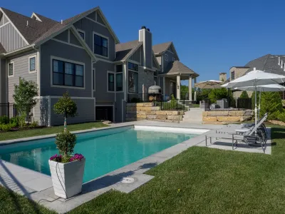 Clean Contemporary Pool Design in Overland Park by Meier Landscape Architecture