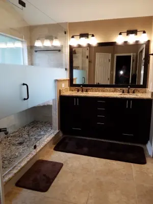 Bucur spacious master bath shower by MHM Remodeling