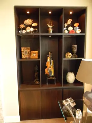 Walnut Media Storage Solution by Texas Woodworks