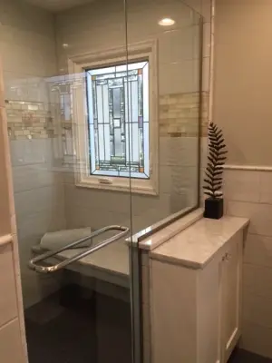Bungalow Bathroom by Compass Design, LLC