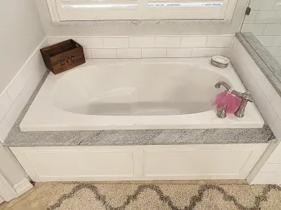C A Asaff Master Bathroom Renovation Before and After Images — Kitchen Remodeling project by DFW Granite
