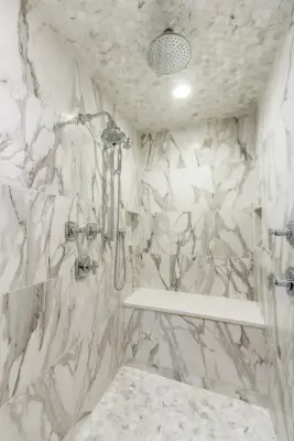 Calacatta Gold Washroom — Kitchen Remodeling project by RWS Remodeling