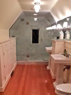 North East Portland Master Bathroom Custom Dual Shower — Home Renovation & Remodeling Services project by Fouch Building & Remodeling