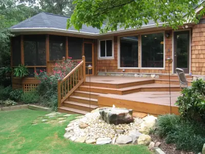 Eight-Sided Screened Patio by Lone Star Construction