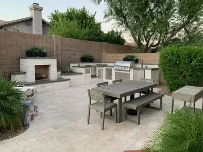 Design and Construction of Outdoor Kitchen and Fireplace — Home Renovation & Remodeling Services project by Lakeview Living LLC