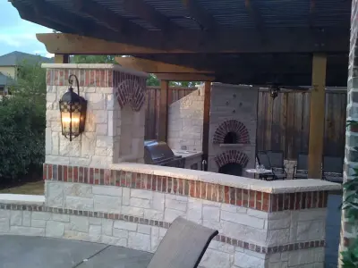 Chapel Hill Al Fresco Kitchen by Servigon Construction Group