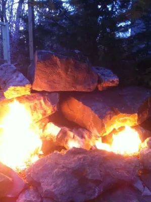 Fire pit and fire features — Landscape Design project by Michael Pullen Design, Llc