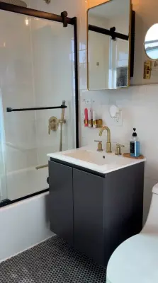 A Contemporary Comfortable Bathroom in Jamaica Queens — Home Renovation & Remodeling Services project by Novu Designs