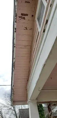Small Pink Home in 5 Points by Stratton Exteriors