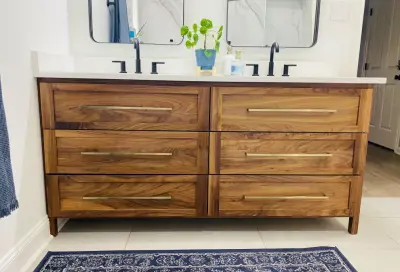 Dressing Tables — Home Renovation & Remodeling Services project by Adkins Custom Cabinetry LLC