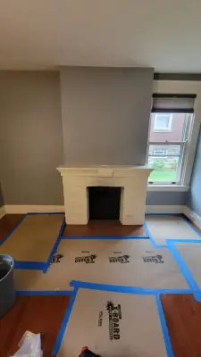 Fireplace Mantle Transformation — Home Renovation & Remodeling Services project by Next Project Renovations