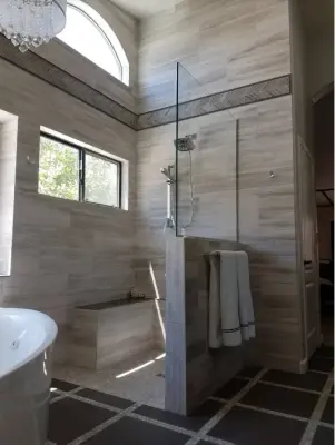 Transitional Design and Renovation of the Primary Bathroom — Home Renovation & Remodeling Services project by Lakeview Living LLC