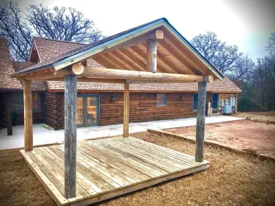 Outdoor Structures and Shelters — Home Renovation & Remodeling Services project by Red Rock Log Homes Of Oklahoma
