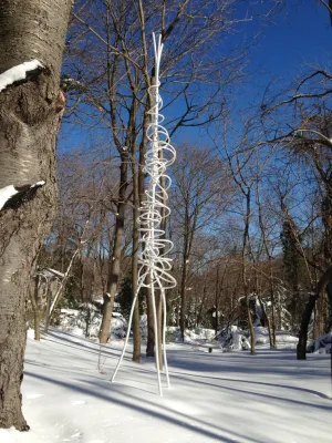 White Tower Sculpture — Landscape Design project by Modfountain.com in Westport