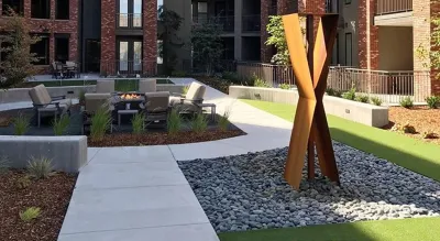 Modfountains at 4th West Luxury New Apartments — Landscape Design project by Modfountain.com in Salt Lake City