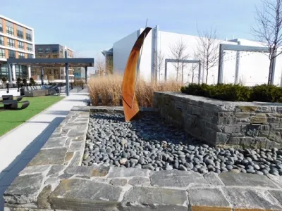 The Wave Modfountain - Mosaic District rooftop garden by Modfountain.com