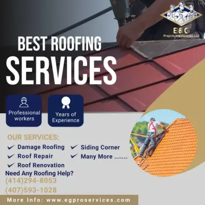 Roofing Services — Home Renovation & Remodeling Services project by E & G Projects And Services LLC