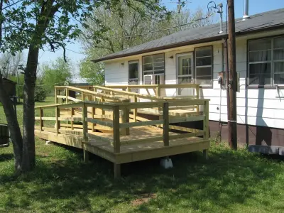 Community Wheelchair Access Ramp — Home Renovation & Remodeling Services project by ACE Handyman Services NW Arkansas