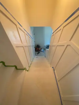 Wainscoting for Stairs — Home Renovation & Remodeling Services project by Blue Collar Family Construction