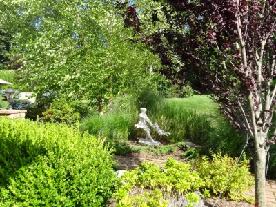 A Lush Backyard Poolscape — Landscape Design project by Apple Tree Landscapes, Inc.