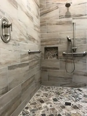Zero Entry Shower System for Wheelchair Accessibility by Paul Davis Restoration-Lincoln