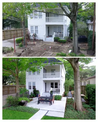 Modern Patio Dining - Heights, Houston by Moss Landscaping