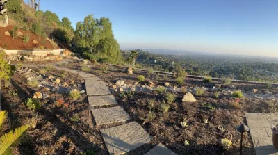 Xeriscape & Native Garden with Waterfall — Landscape Design project by My Garden: Landscape Design By Wayne in Orange