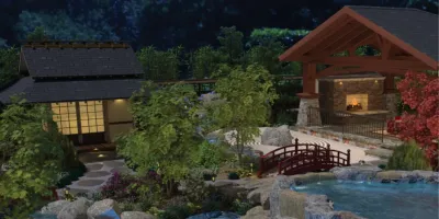 Craftsman Home with Japanese Garden by My Garden: Landscape Design By Wayne