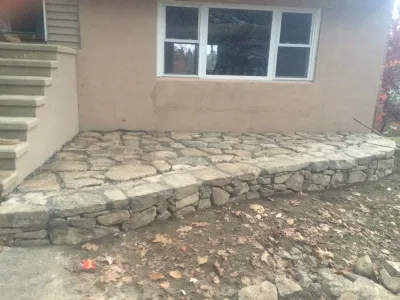 Custom Stair Entrance — Landscape Design project by Native Landscapes Inc