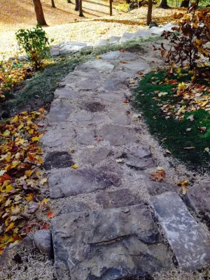 Pawling Natural Stone Pathway — Landscape Design project by Native Landscapes Inc