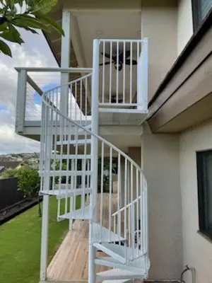 Spiral Staircase Aiea Deck — Home Renovation & Remodeling Services project by DJ's Construction, Inc.