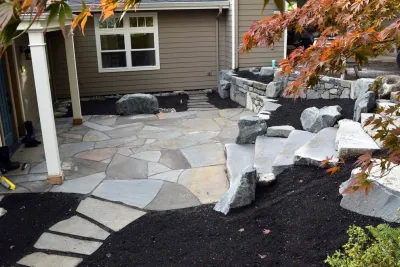 Flagstone Patio by Nature Perfect Landscape And Design