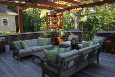 Brookline Pergola & Plantings by Nawada Landscape Design, Inc.