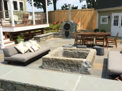Residential Transformation in Dedham, MA by Nawada Landscape Design, Inc.