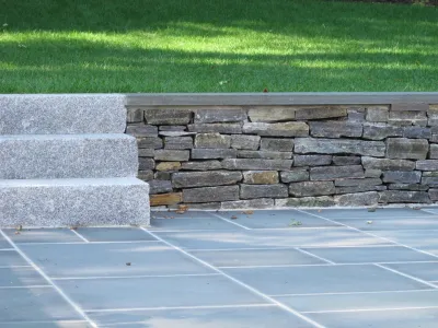 Belmont Terraced Backyard by Nilsen Landscape Design, LLC