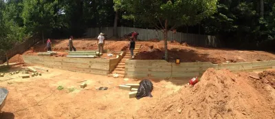 Timber Wall — Landscape Design project by North Georgia Landscape Managemement LLC