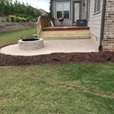 Paver Patio and Firepit — Landscape Design project by North Georgia Landscape Managemement LLC