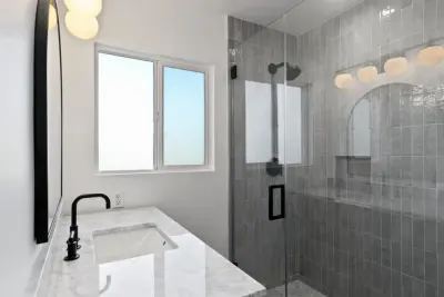 A Wave of Serenity for the Master Bathroom Renovation in Glassell Park, CA by Vision Home Remodeling, Inc.