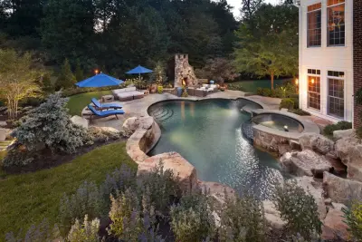 Herndon, VA - Pebble Sheen Ocean Blue — Landscape Construction project by SURROUNDS Landscape Architecture + Construction