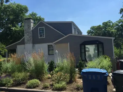 Dual 7" insulated vinyl exterior cladding/James Hardie fascia panels - Kirkwood, MO by Clearview Windows And Siding